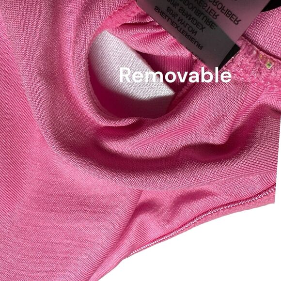 Kendall+Kylie Bikini Set of 2 Size L Pink Yellow Plaid NEW Resort Vacation - Picture 7 of 10